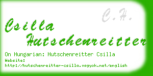 csilla hutschenreitter business card